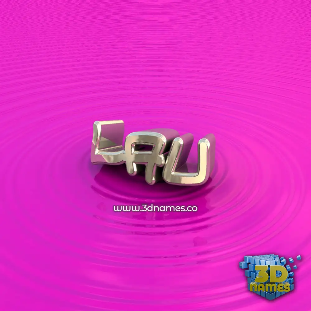 lau in Pink Graffiti style - 3D name wallpaper
