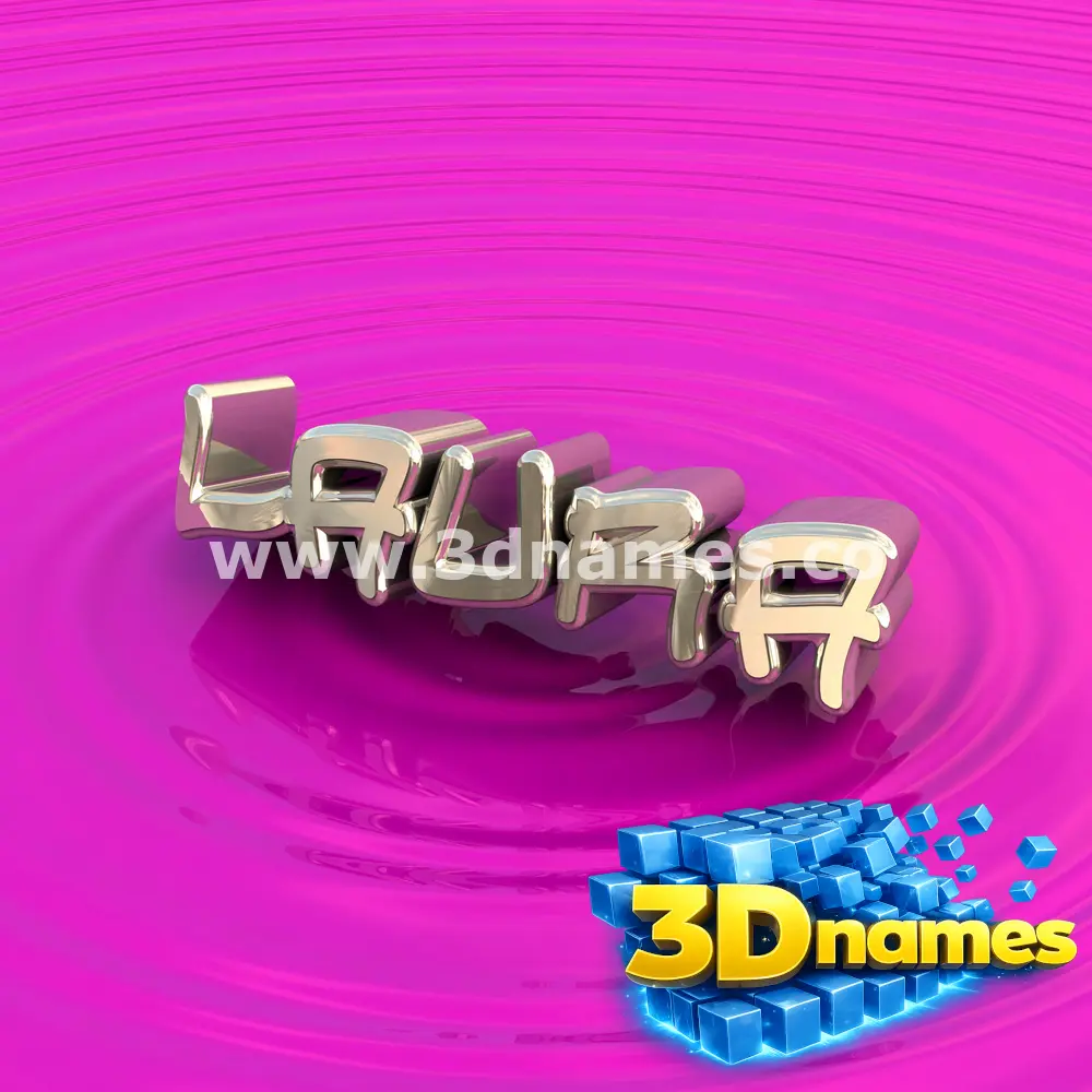 laura in Pink Graffiti style - 3D name wallpaper
