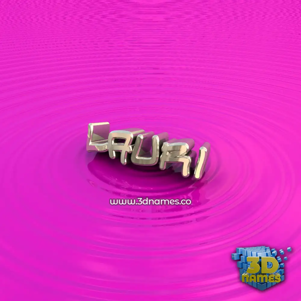 lauri in Pink Graffiti style - 3D name wallpaper