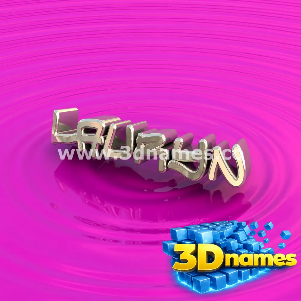 lauryn in Pink Graffiti style - 3D name wallpaper
