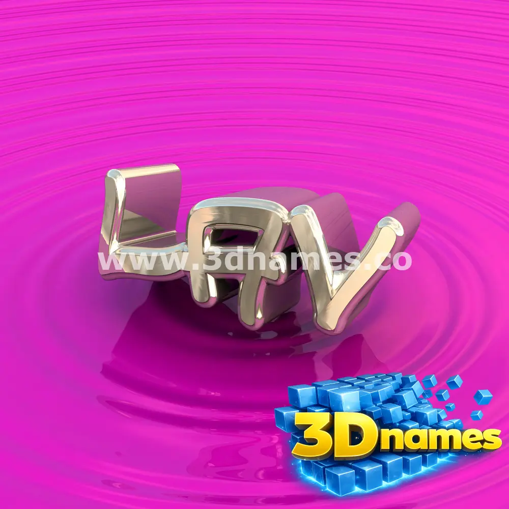 lav in Pink Graffiti style - 3D name wallpaper