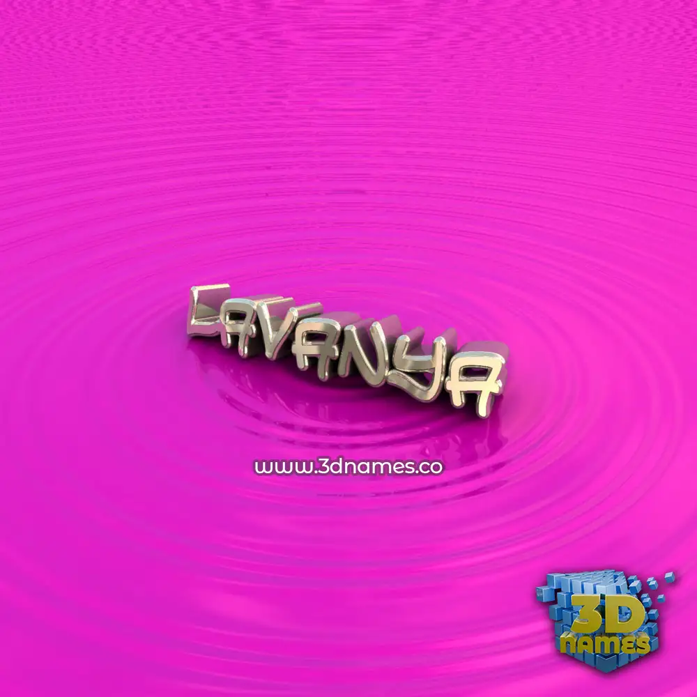 lavanya in Pink Graffiti style - 3D name wallpaper