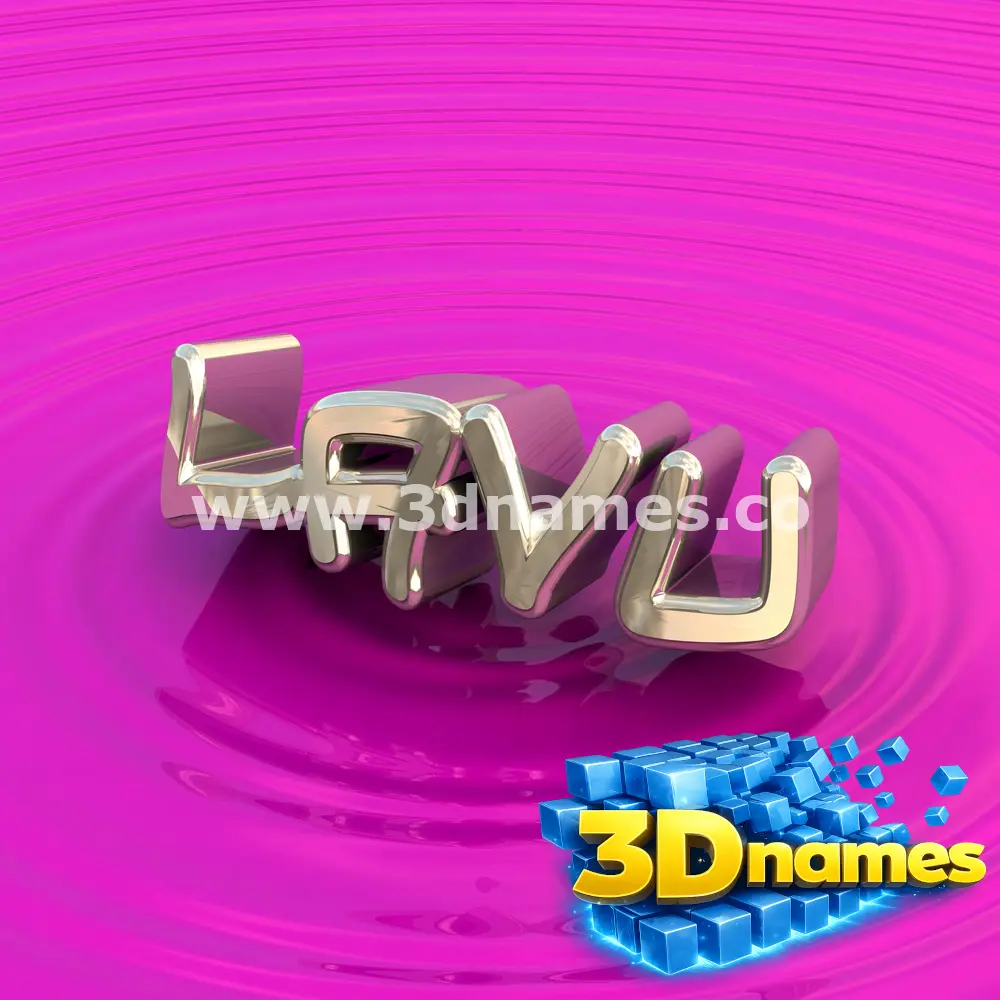 lavu in Pink Graffiti style - 3D name wallpaper