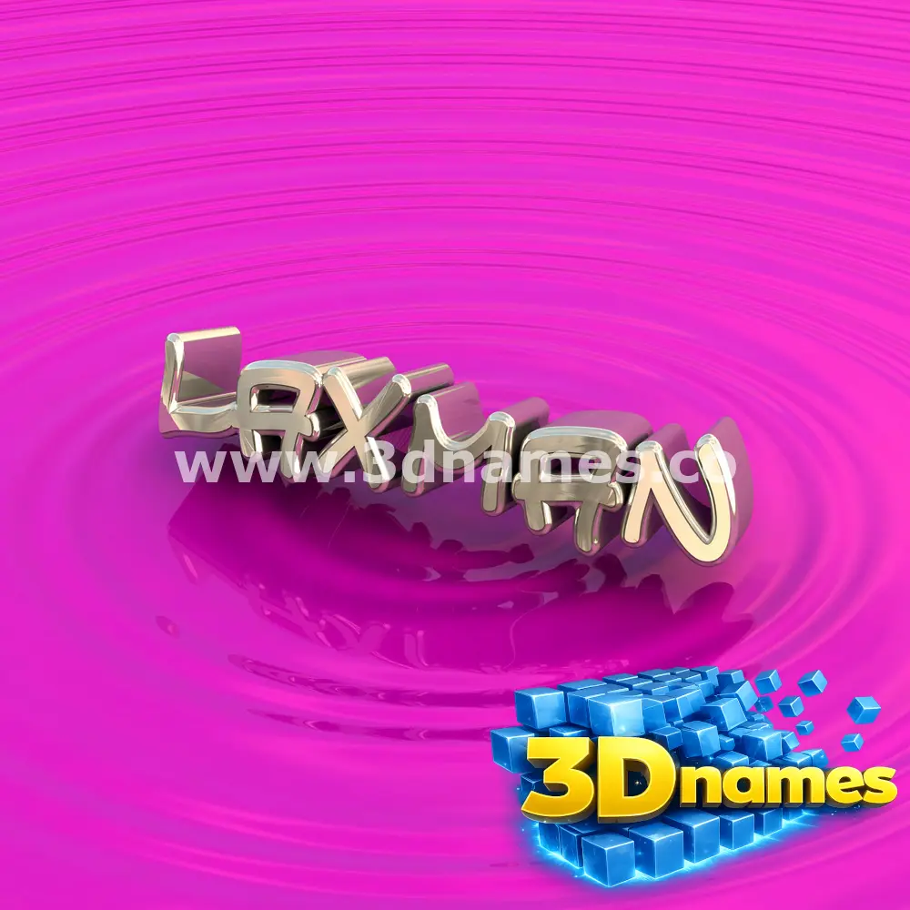 laxman in Pink Graffiti style - 3D name wallpaper