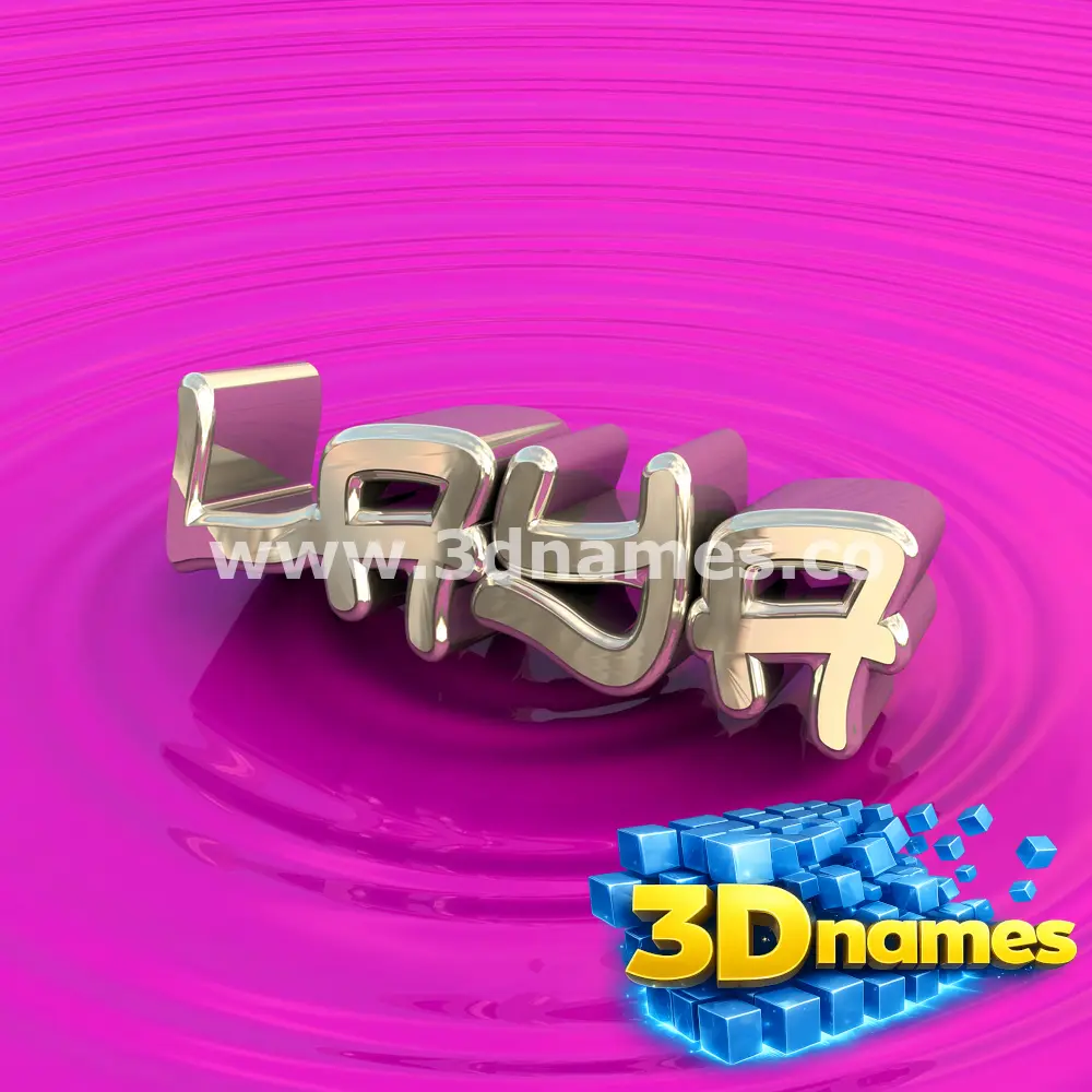 laya in Pink Graffiti style - 3D name wallpaper