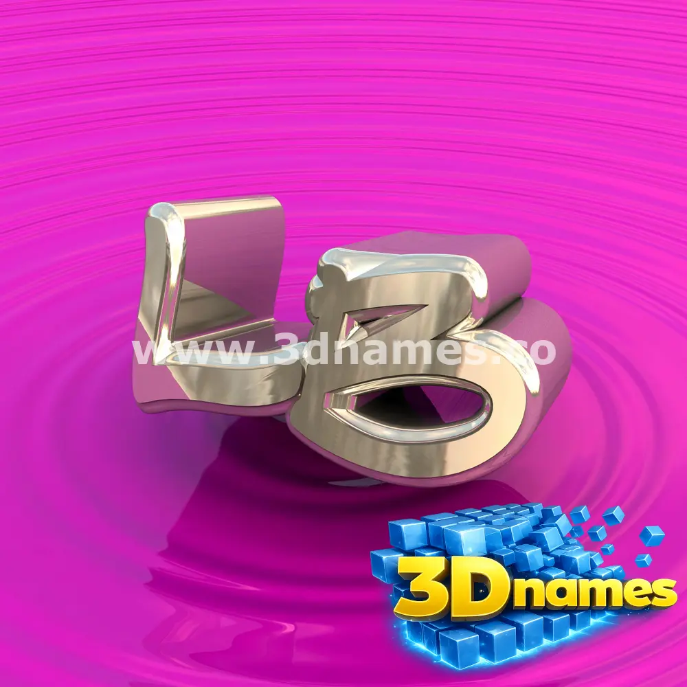 lb in Pink Graffiti style - 3D name wallpaper