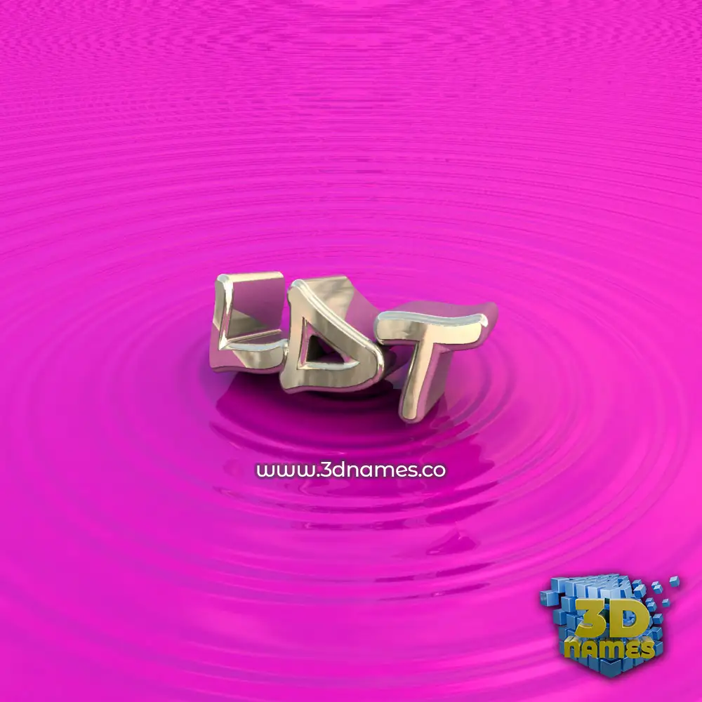 ldt in Pink Graffiti style - 3D name wallpaper