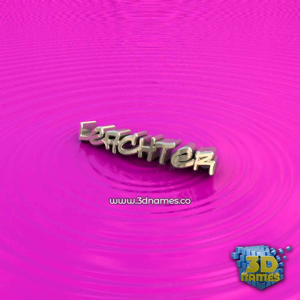 leachter in Pink Graffiti style - 3D name wallpaper
