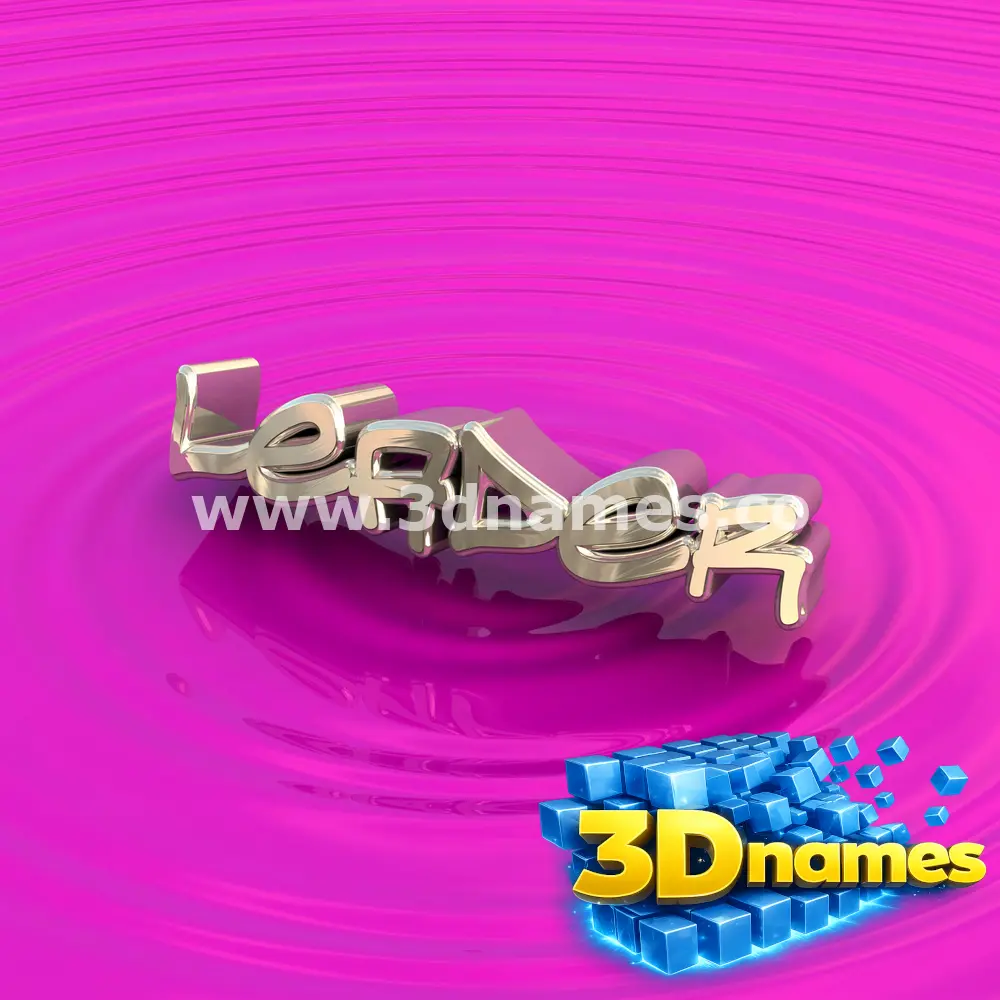 leader in Pink Graffiti style - 3D name wallpaper