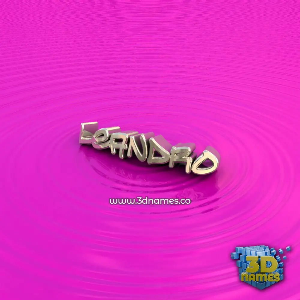 leandro in Pink Graffiti style - 3D name wallpaper