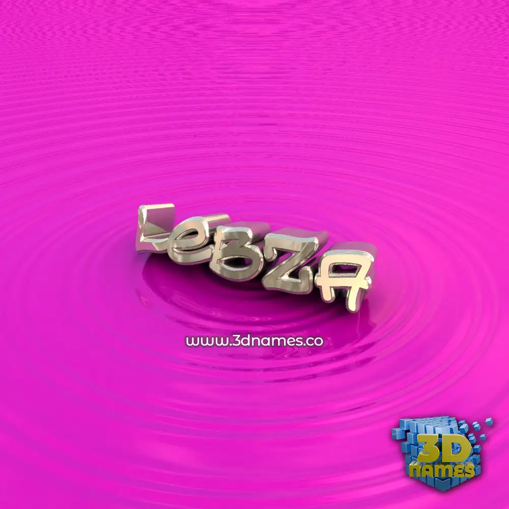 lebza in Pink Graffiti style - 3D name wallpaper