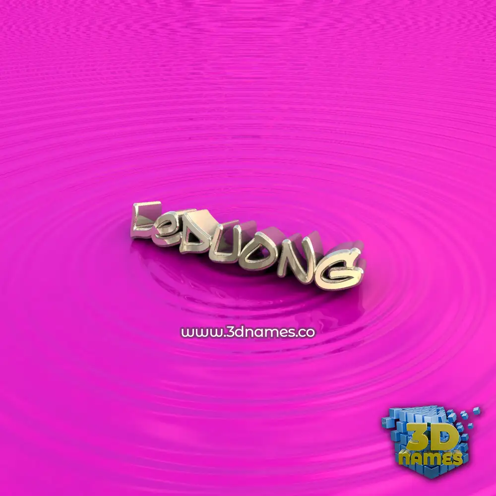 leduong in Pink Graffiti style - 3D name wallpaper