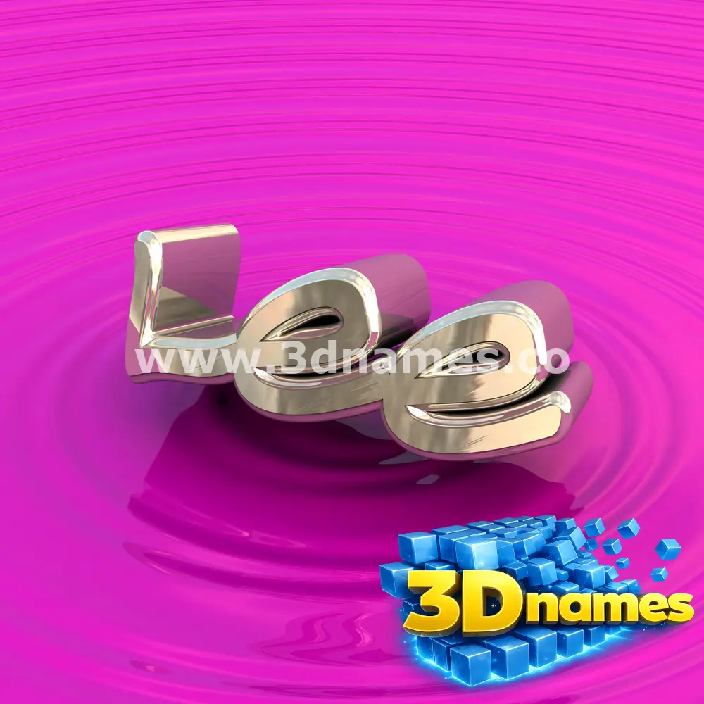 lee in Pink Graffiti style - 3D name wallpaper