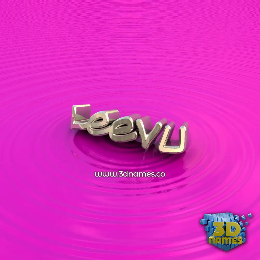 leevu in Pink Graffiti style - 3D name wallpaper