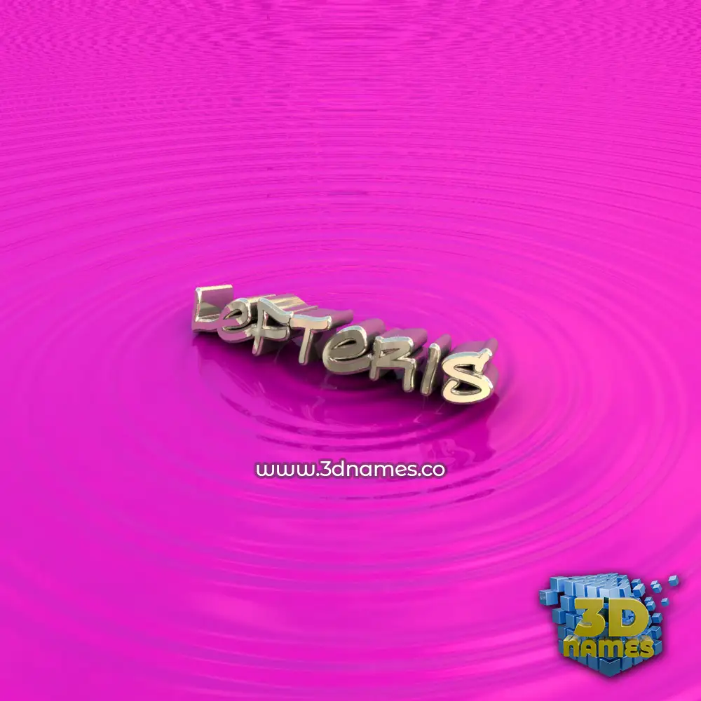 lefteris in Pink Graffiti style - 3D name wallpaper