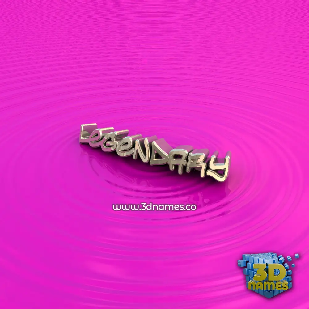 legendary in Pink Graffiti style - 3D name wallpaper