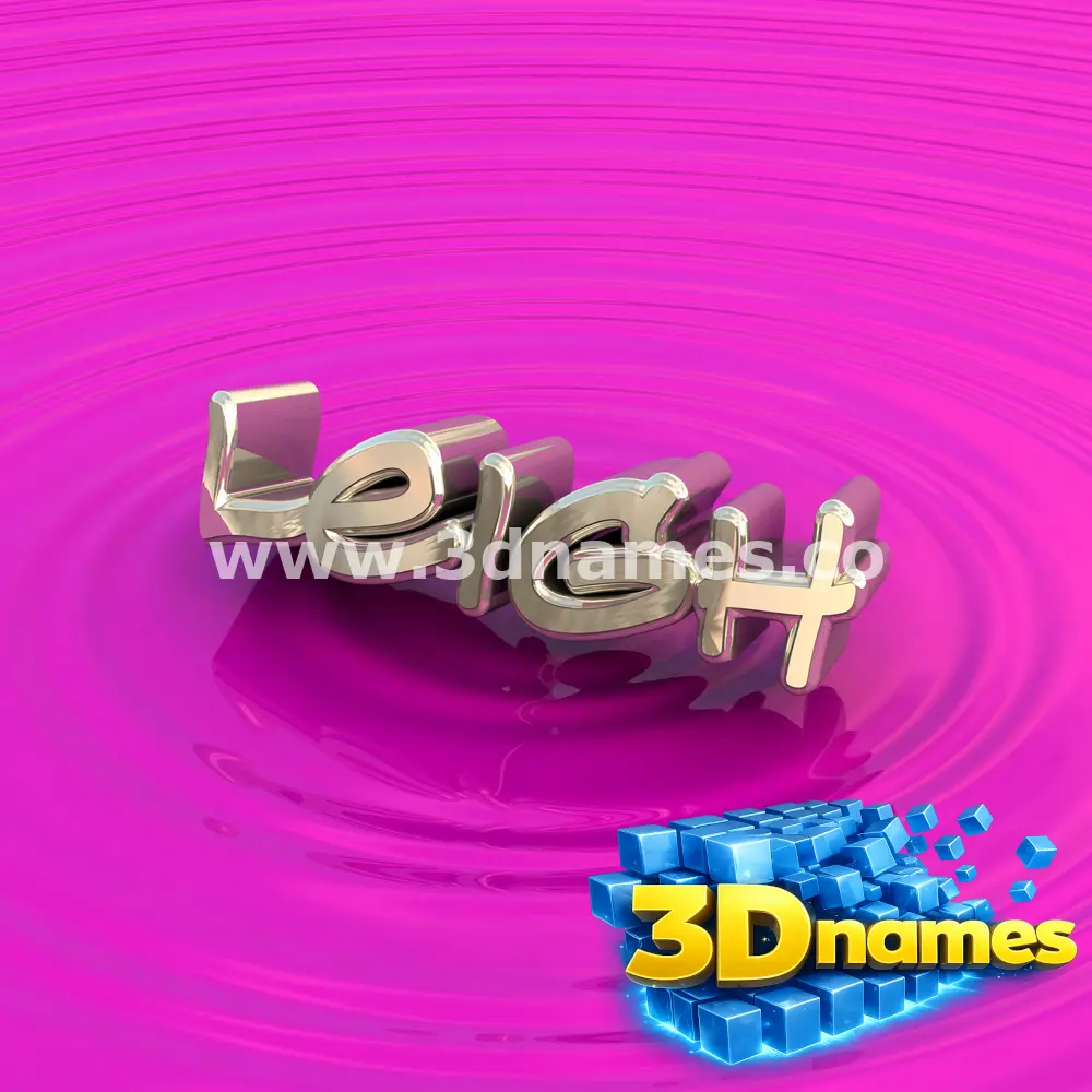 leigh in Pink Graffiti style - 3D name wallpaper