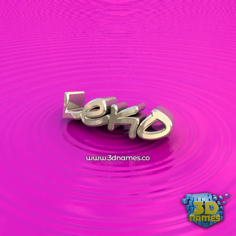 leko in Pink Graffiti style - 3D name wallpaper
