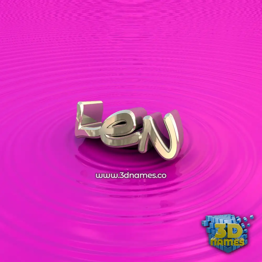 len in Pink Graffiti style - 3D name wallpaper