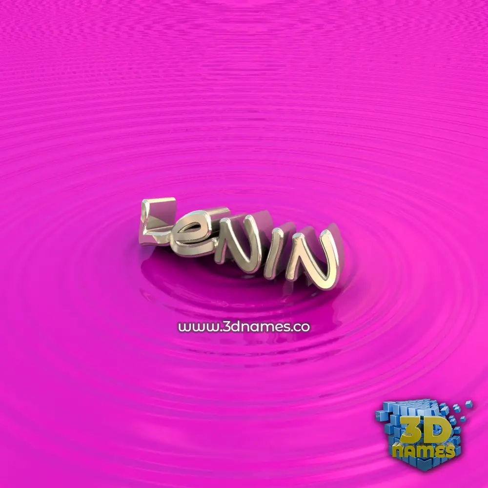 lenin in Pink Graffiti style - 3D name wallpaper