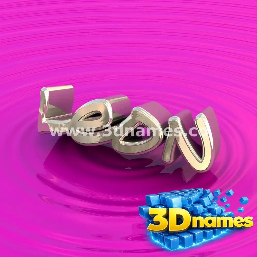 leon in Pink Graffiti style - 3D name wallpaper