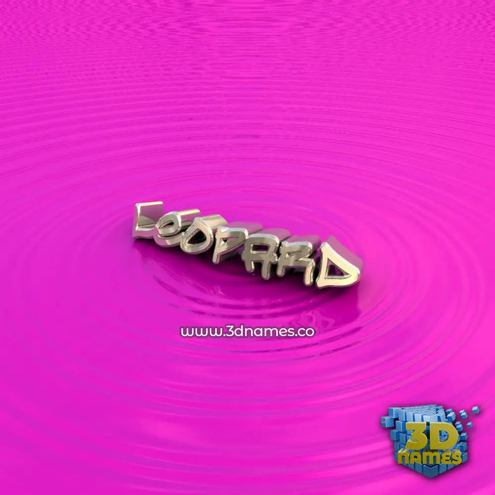 leopard in Pink Graffiti style - 3D name wallpaper