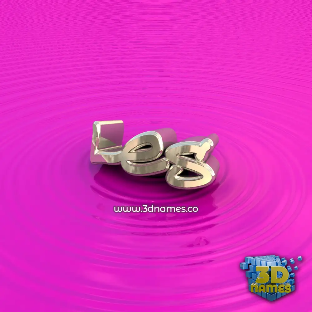 les in Pink Graffiti style - 3D name wallpaper
