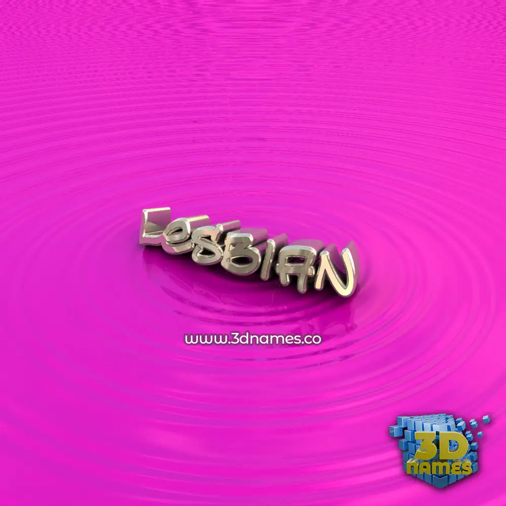 lesbian in Pink Graffiti style - 3D name wallpaper