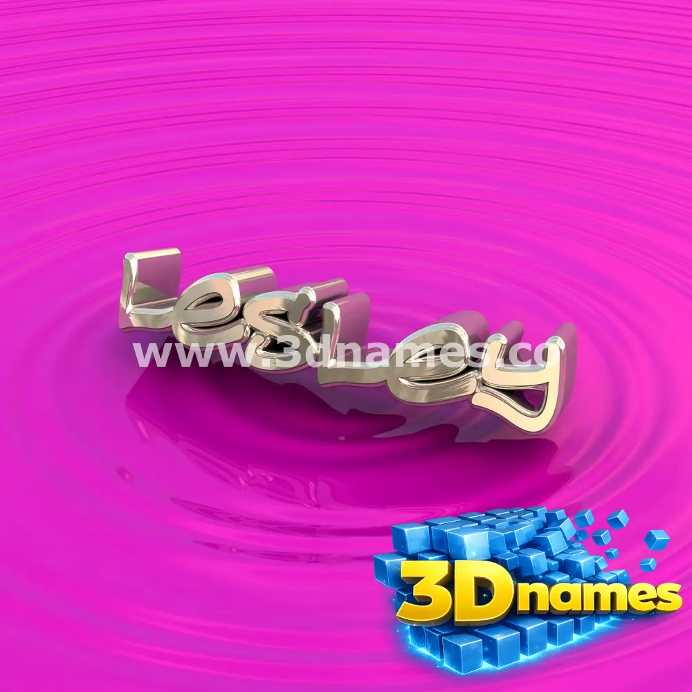 lesley in Pink Graffiti style - 3D name wallpaper
