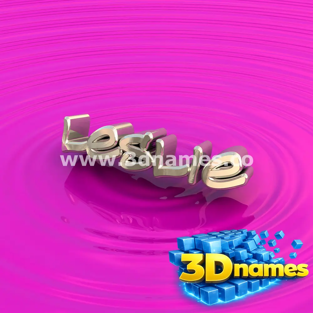 leslie in Pink Graffiti style - 3D name wallpaper