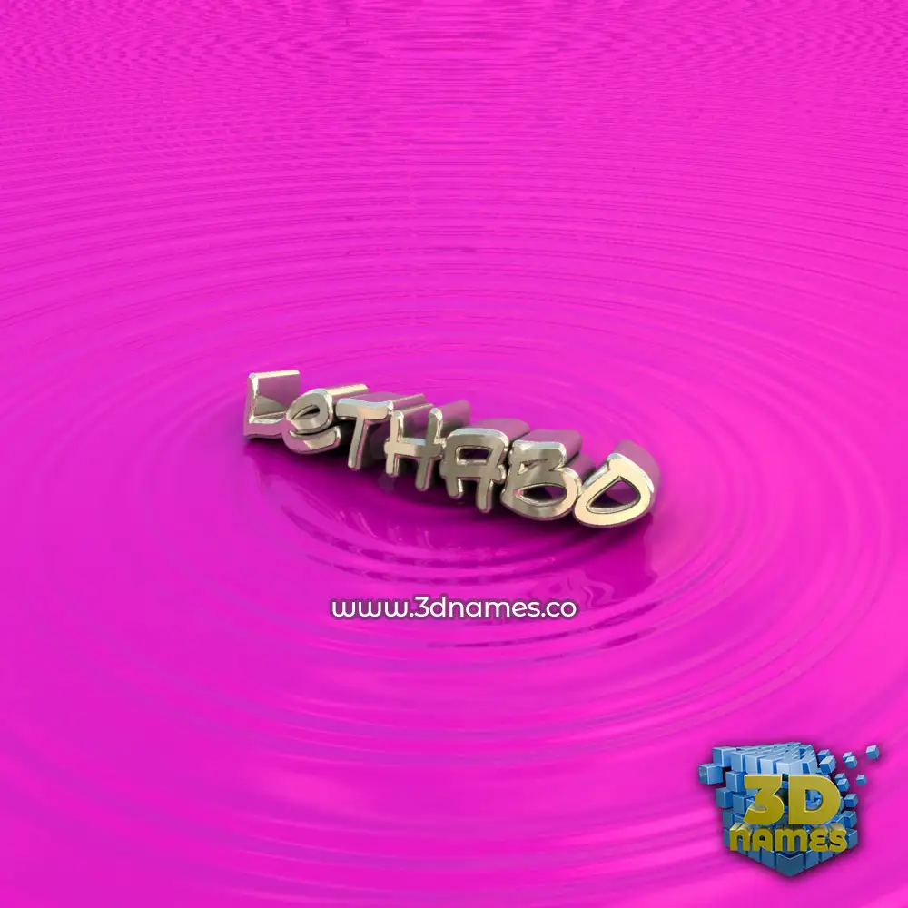 lethabo in Pink Graffiti style - 3D name wallpaper