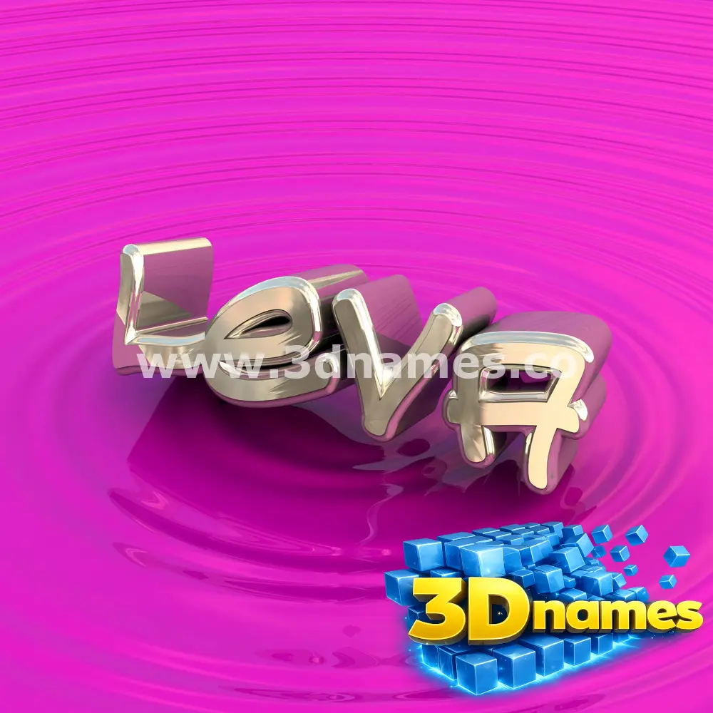 leva in Pink Graffiti style - 3D name wallpaper