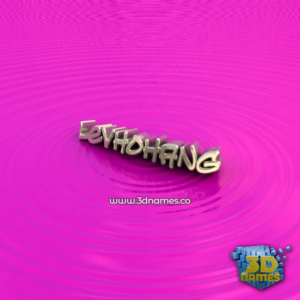 levhohang in Pink Graffiti style - 3D name wallpaper