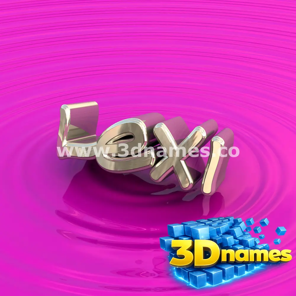 lexi in Pink Graffiti style - 3D name wallpaper