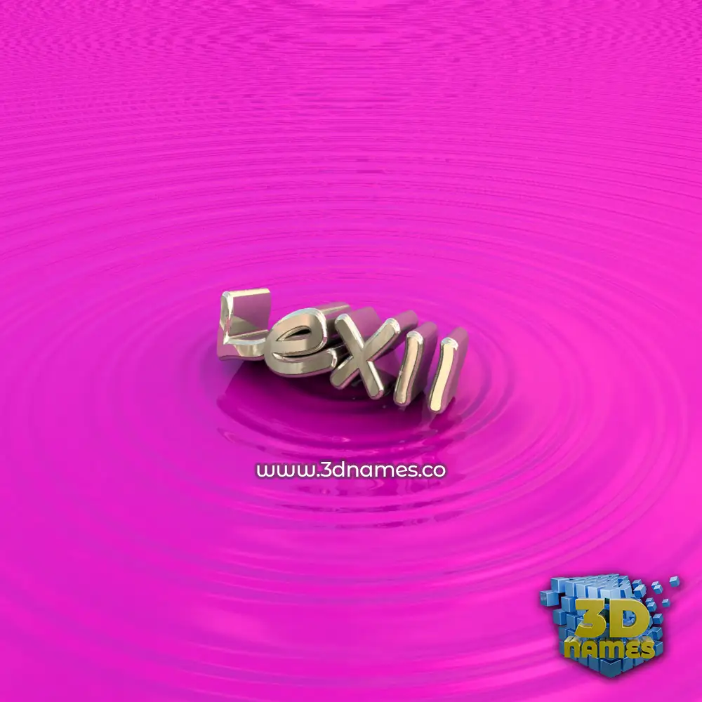 lexii in Pink Graffiti style - 3D name wallpaper