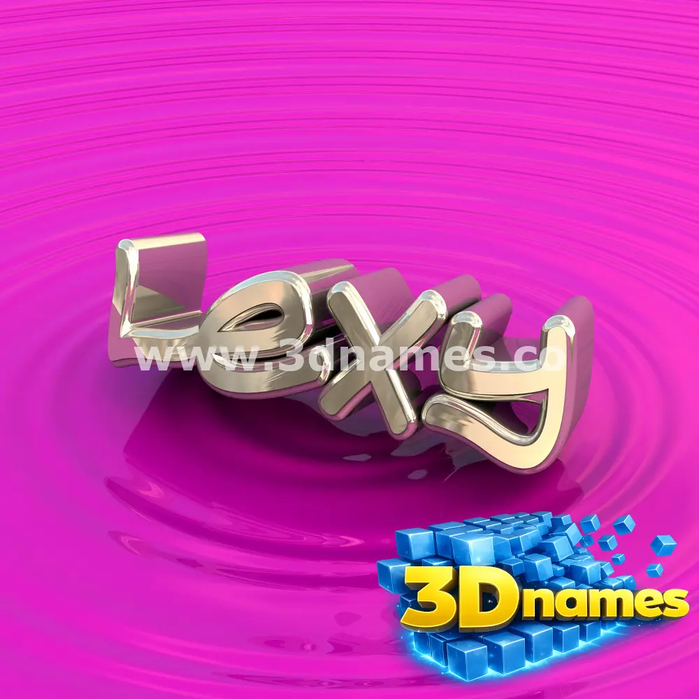 lexy in Pink Graffiti style - 3D name wallpaper