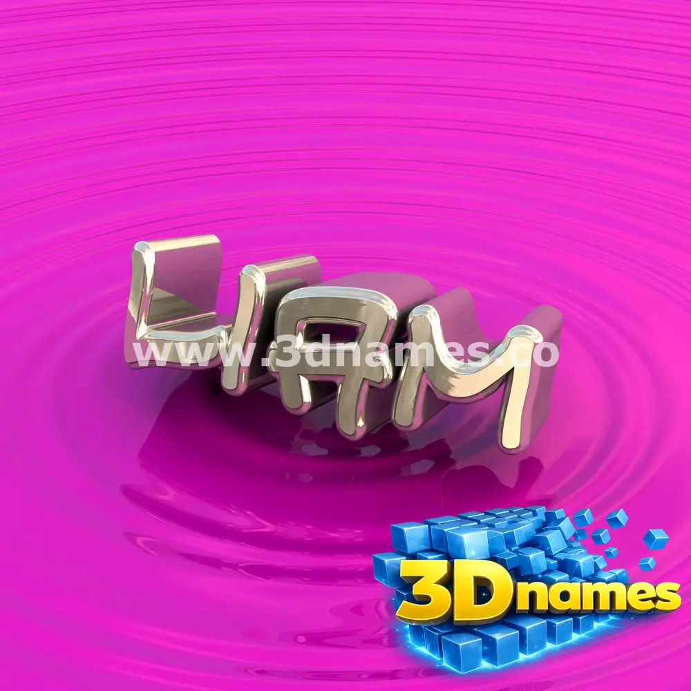 liam in Pink Graffiti style - 3D name wallpaper