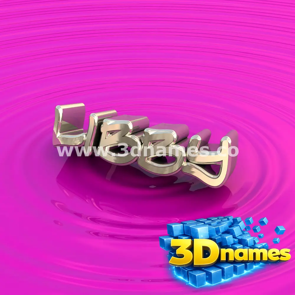 libby in Pink Graffiti style - 3D name wallpaper