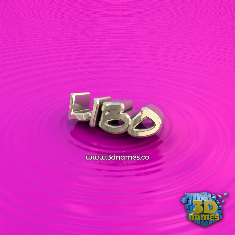 libo in Pink Graffiti style - 3D name wallpaper