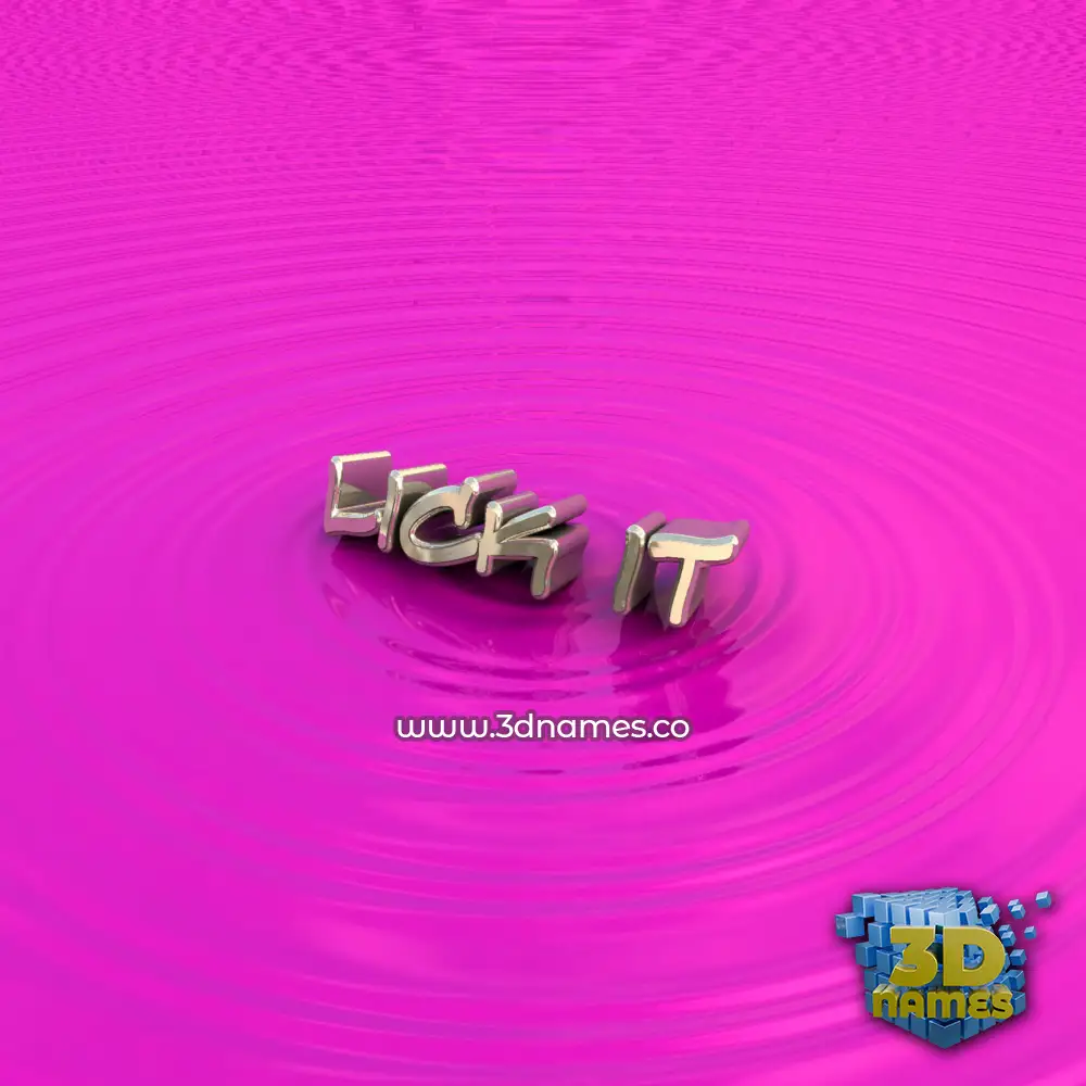 lick it in Pink Graffiti style - 3D name wallpaper