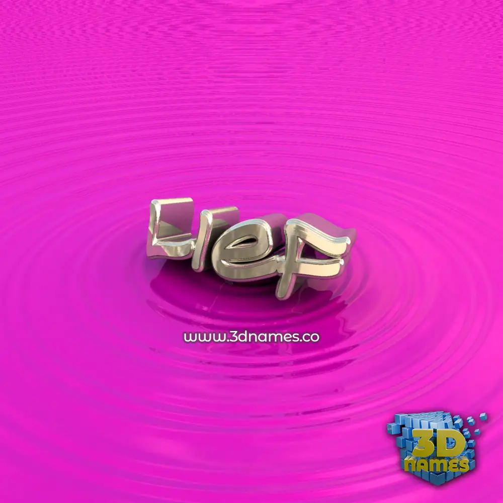 lief in Pink Graffiti style - 3D name wallpaper