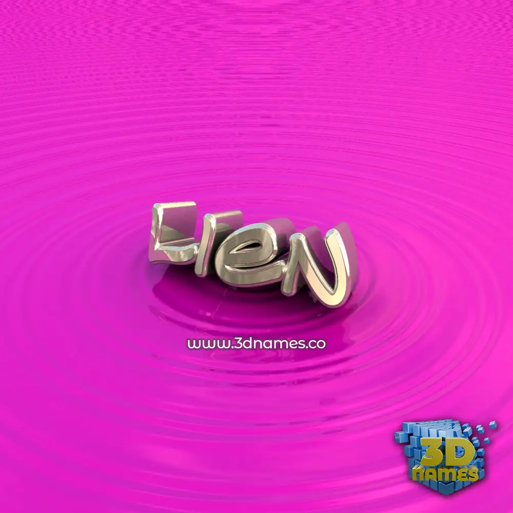 lien in Pink Graffiti style - 3D name wallpaper