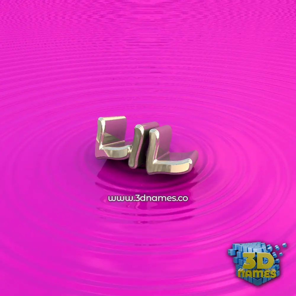 lil in Pink Graffiti style - 3D name wallpaper