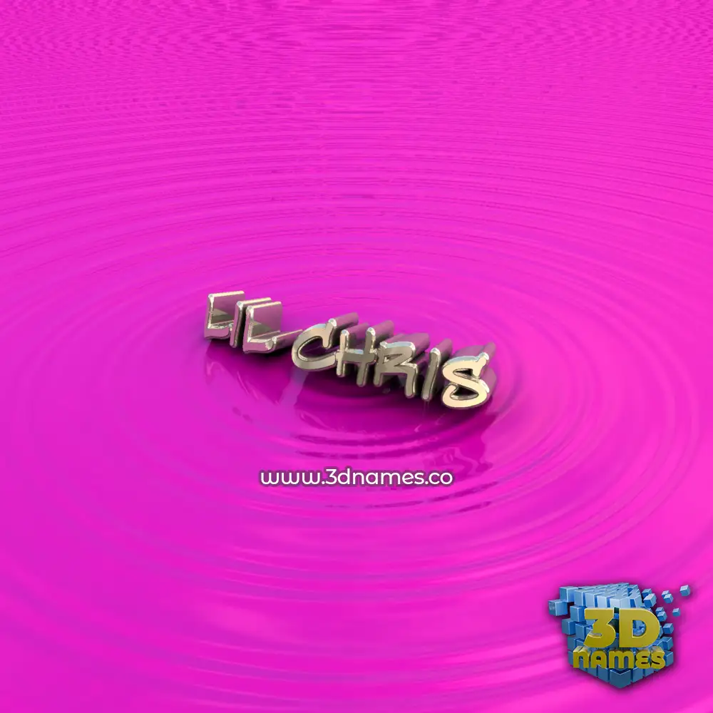 lil chris in Pink Graffiti style - 3D name wallpaper