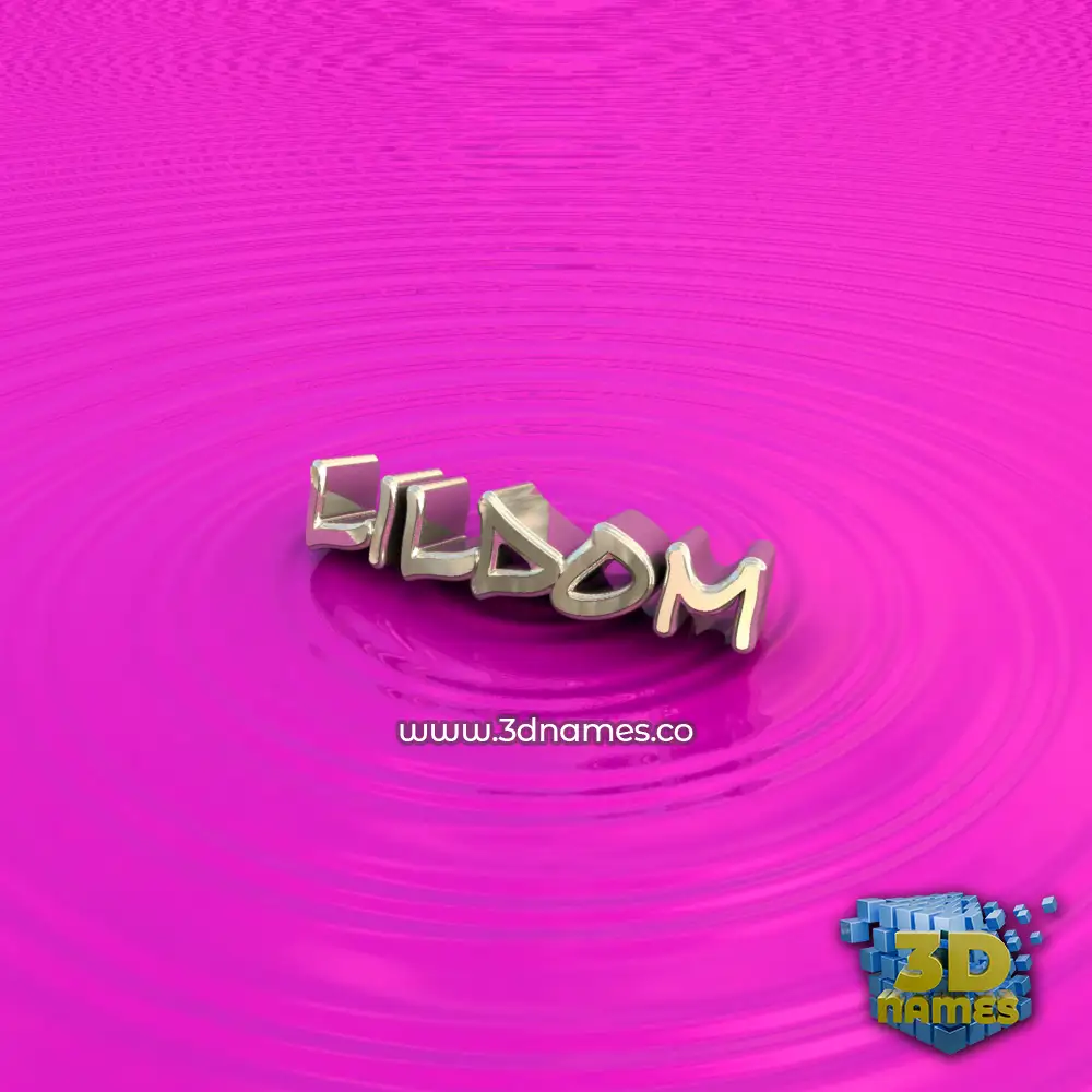 lildom in Pink Graffiti style - 3D name wallpaper