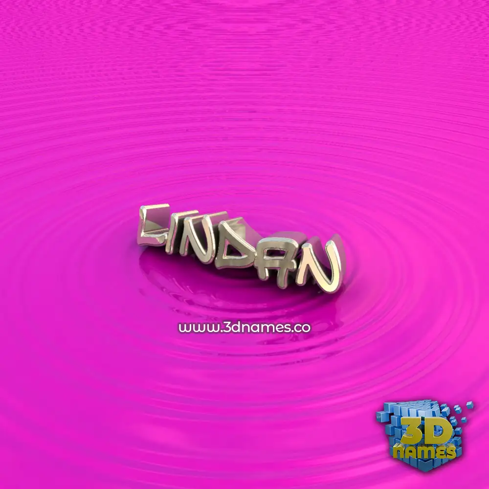 lindan in Pink Graffiti style - 3D name wallpaper