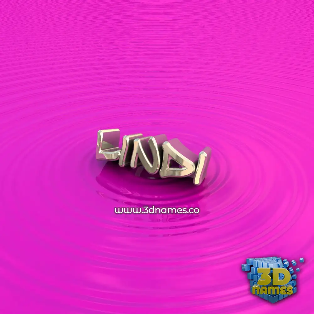 lindi in Pink Graffiti style - 3D name wallpaper