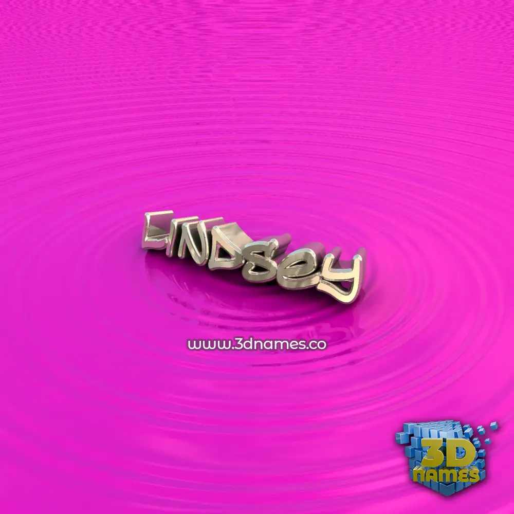 lindsey in Pink Graffiti style - 3D name wallpaper