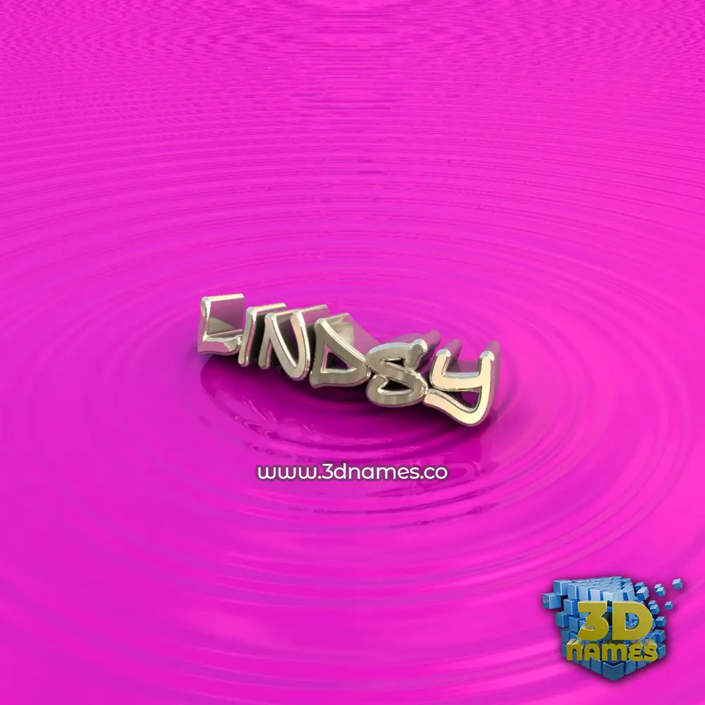 lindsy in Pink Graffiti style - 3D name wallpaper