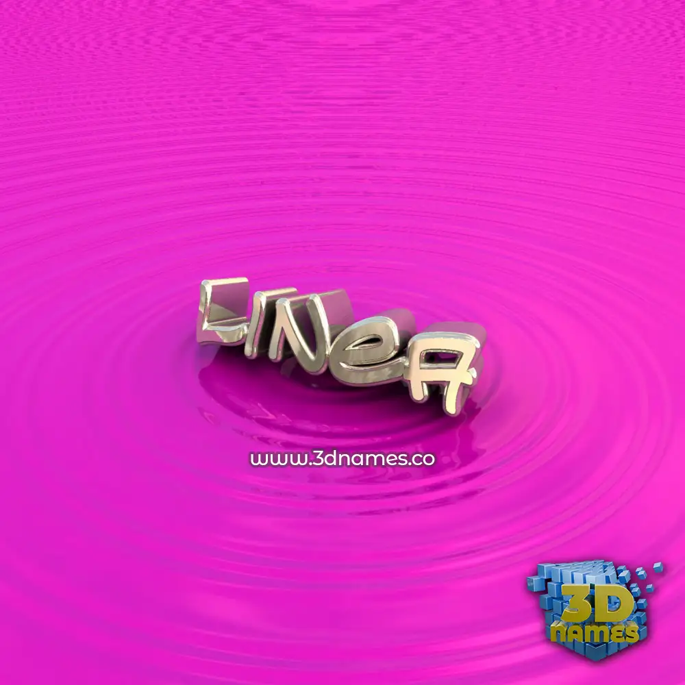 linea in Pink Graffiti style - 3D name wallpaper